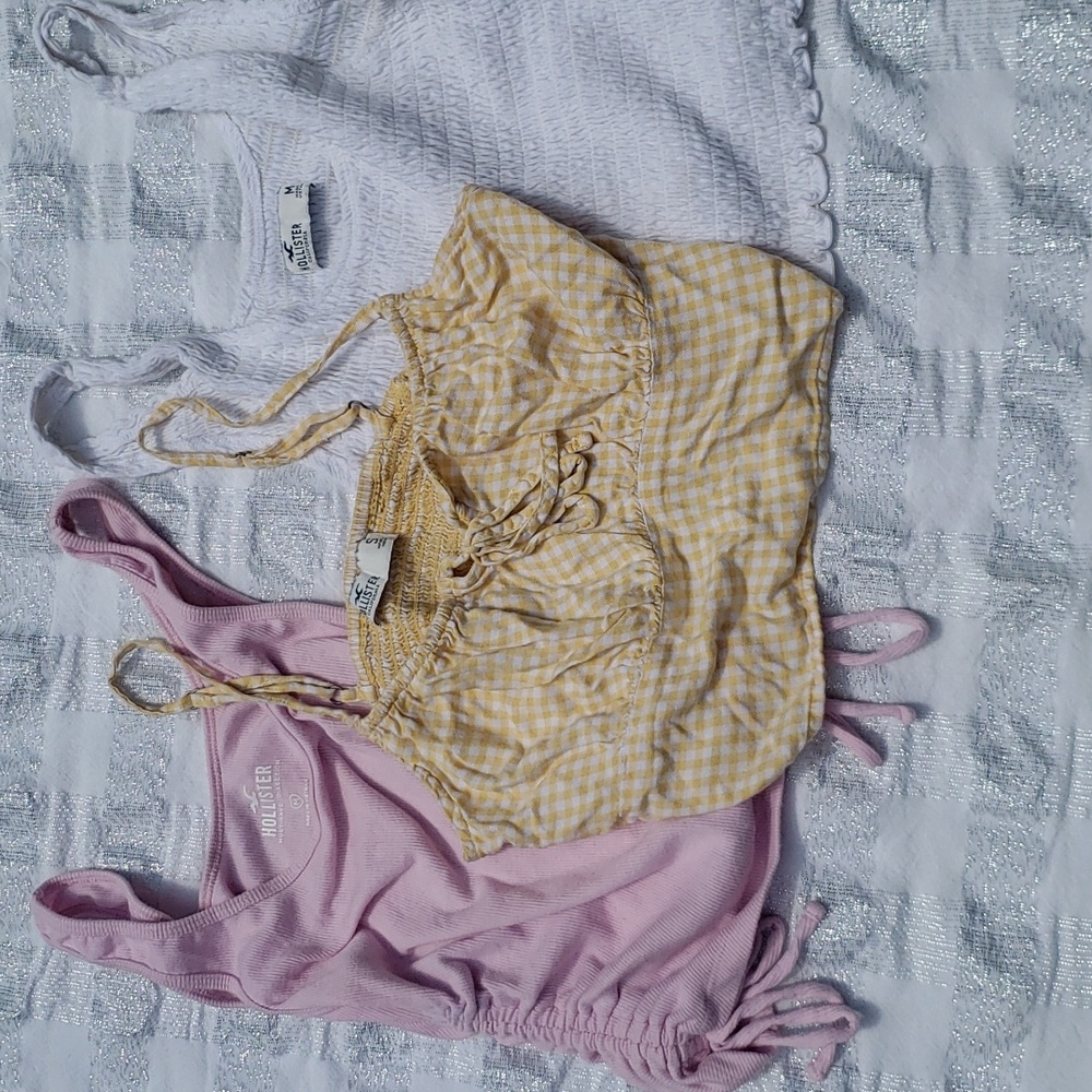 Hollister Lot 3 s/m tank top shirts rouching